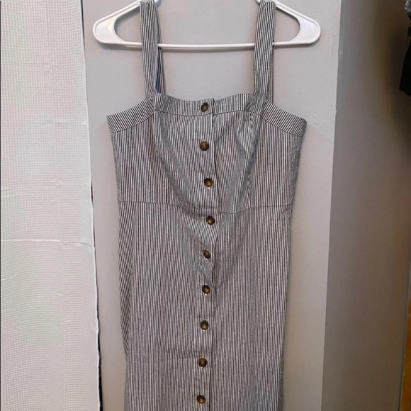 hollister striped button up jumper dress - Picture 1 of 3